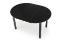 HALMAR stół RINGO okrągły kolor blat czarny, nogi - czarny (102-142x102x76 cm) płyta meblowa okleinowana MDF okleinowany HALMAR stół RINGO okrągły kolor blat czarny, nogi - czarny (102-142x102x76 cm) płyta meblowa okleinowana MDF okleinowany