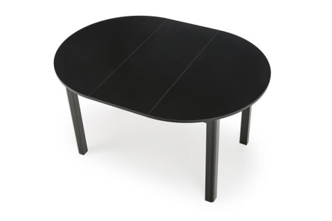 HALMAR stół RINGO okrągły kolor blat czarny, nogi - czarny (102-142x102x76 cm) płyta meblowa okleinowana MDF okleinowany HALMAR stół RINGO okrągły kolor blat czarny, nogi - czarny (102-142x102x76 cm) płyta meblowa okleinowana MDF okleinowany