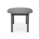 HALMAR stół RINGO okrągły kolor blat czarny, nogi - czarny (102-142x102x76 cm) płyta meblowa okleinowana MDF okleinowany HALMAR stół RINGO okrągły kolor blat czarny, nogi - czarny (102-142x102x76 cm) płyta meblowa okleinowana MDF okleinowany