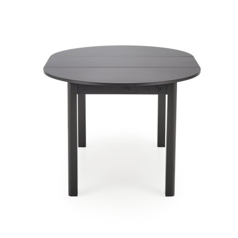 HALMAR stół RINGO okrągły kolor blat czarny, nogi - czarny (102-142x102x76 cm) płyta meblowa okleinowana MDF okleinowany HALMAR stół RINGO okrągły kolor blat czarny, nogi - czarny (102-142x102x76 cm) płyta meblowa okleinowana MDF okleinowany