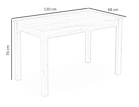 HALMAR stół KSAWERY prostokątny kolor dąb craft 120x68 blat płyta laminowana obrzeża ABS nogi MDF laminowany HALMAR stół KSAWERY prostokątny kolor dąb craft 120x68 blat płyta laminowana obrzeża ABS nogi MDF laminowany