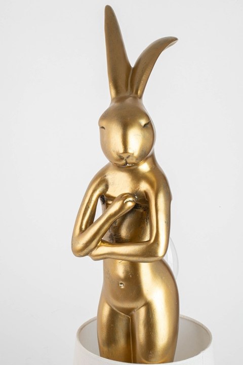 Kare Design KARE lampa stołowa RABBIT 88 cm biała / złota Kare Design KARE lampa stołowa RABBIT 88 cm biała / złota