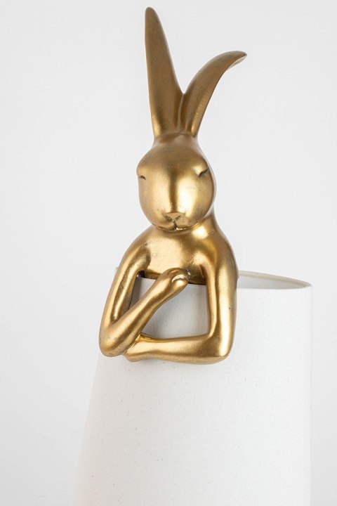 Kare Design KARE lampa stołowa RABBIT 88 cm biała / złota Kare Design KARE lampa stołowa RABBIT 88 cm biała / złota