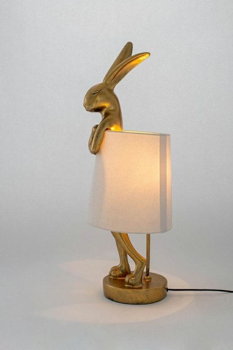 Kare Design KARE lampa stołowa RABBIT 88 cm biała / złota Kare Design KARE lampa stołowa RABBIT 88 cm biała / złota