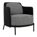 King Home Fotel VENICE BLACK czarny PU / pepitka King Home Fotel VENICE BLACK czarny PU / pepitka