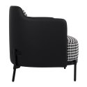 King Home Fotel VENICE BLACK czarny PU / pepitka King Home Fotel VENICE BLACK czarny PU / pepitka