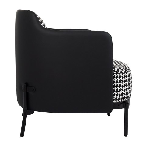 King Home Fotel VENICE BLACK czarny PU / pepitka King Home Fotel VENICE BLACK czarny PU / pepitka