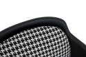 King Home Fotel VENICE BLACK czarny PU / pepitka King Home Fotel VENICE BLACK czarny PU / pepitka