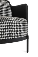 King Home Fotel VENICE BLACK czarny PU / pepitka King Home Fotel VENICE BLACK czarny PU / pepitka