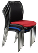 Krzesło konferencyjne HN-7502/A CZARNE - stacjonarne biurowe z możliwością sztaplowania