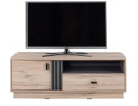 Szafka RTV Komoda z szufladą i półkami do salonu Allmo Meblar AL5 Dąb estana Antracyt płyta laminowana Szafka RTV Komoda z szufladą i półkami do salonu Allmo Meblar AL5 Dąb estana Antracyt płyta laminowana