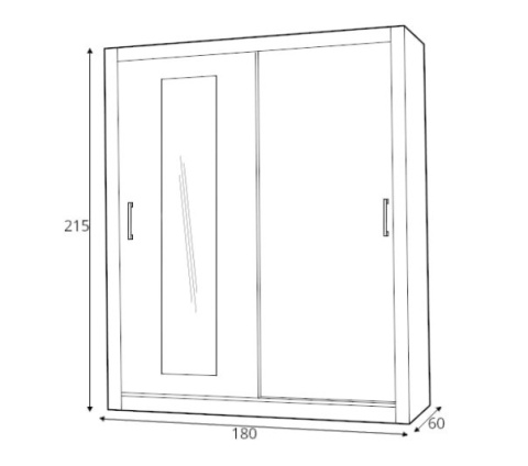 SZAFA DWUDRZWIOWA Z LUSTREM BIAŁY LUX / MARMUR BIANCO MEBLAR IN BOX INBX180 DRZWI PRZESUWNE DWA DRĄŻKI PÓŁKI PŁYTA LAMINOWANA SZAFA DWUDRZWIOWA Z LUSTREM BIAŁY LUX / MARMUR BIANCO MEBLAR IN BOX INBX180 DRZWI PRZESUWNE DWA DRĄŻKI PÓŁKI PŁYTA LAMINOWANA