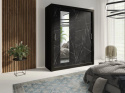 SZAFA Z LUSTREM CZARNY / BLACK ROYAL MEBLAR IN BOX INBX180 PŁYTA LAMINOWANA DRĄŻKI PÓŁKI DRZWI PRZESUWNE DO SYPIALNI PRZEDPOKOJU SZAFA Z LUSTREM CZARNY / BLACK ROYAL MEBLAR IN BOX INBX180 PŁYTA LAMINOWANA DRĄŻKI PÓŁKI DRZWI PRZESUWNE DO SYPIALNI PRZEDPOKOJU