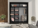 SZAFA Z LUSTREM CZARNY / BLACK ROYAL MEBLAR IN BOX INBX180 PŁYTA LAMINOWANA DRĄŻKI PÓŁKI DRZWI PRZESUWNE DO SYPIALNI PRZEDPOKOJU SZAFA Z LUSTREM CZARNY / BLACK ROYAL MEBLAR IN BOX INBX180 PŁYTA LAMINOWANA DRĄŻKI PÓŁKI DRZWI PRZESUWNE DO SYPIALNI PRZEDPOKOJU