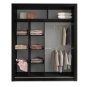 SZAFA Z LUSTREM CZARNY / BLACK ROYAL MEBLAR IN BOX INBX180 PŁYTA LAMINOWANA DRĄŻKI PÓŁKI DRZWI PRZESUWNE DO SYPIALNI PRZEDPOKOJU SZAFA Z LUSTREM CZARNY / BLACK ROYAL MEBLAR IN BOX INBX180 PŁYTA LAMINOWANA DRĄŻKI PÓŁKI DRZWI PRZESUWNE DO SYPIALNI PRZEDPOKOJU