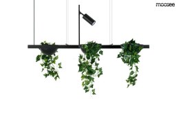 LAMPA WISZĄCA LED PLANT LINE Moosee MOOSEE CZARNA METAL POŁĄCZENIE KWIETNIKA Z OŚWIETLENIEM LAMPKA Z MOŻLIWOŚCIĄ REGULACJI