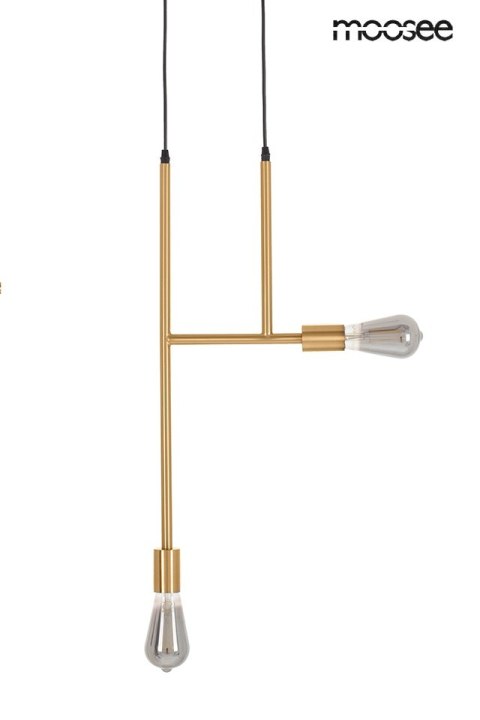 LAMPA WISZĄCA RIVA 2 ZŁOTA METALOWA E27 Moosee MOOSEE LAMPA WISZĄCA RIVA 2 ZŁOTA METALOWA E27 Moosee MOOSEE