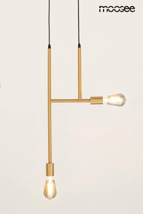 LAMPA WISZĄCA RIVA 2 ZŁOTA METALOWA E27 Moosee MOOSEE LAMPA WISZĄCA RIVA 2 ZŁOTA METALOWA E27 Moosee MOOSEE