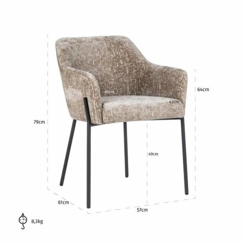 Richmond Interiors RICHMOND krzesło FAY beżowe Richmond Interiors RICHMOND krzesło FAY beżowe