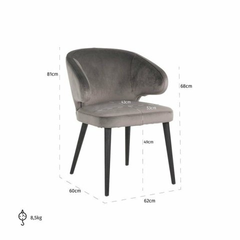 Richmond Interiors RICHMOND krzesło INDIGO STONE - welur Richmond Interiors RICHMOND krzesło INDIGO STONE - welur