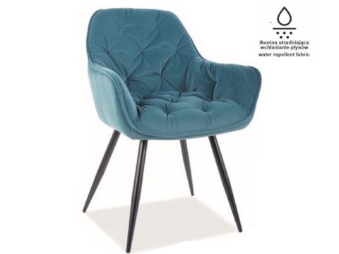 SIGNAL KRZESŁO CHERRY MATT VELVET 75 CZARNY STELAŻ / ZIELONY SIGNAL KRZESŁO CHERRY MATT VELVET 75 CZARNY STELAŻ / ZIELONY