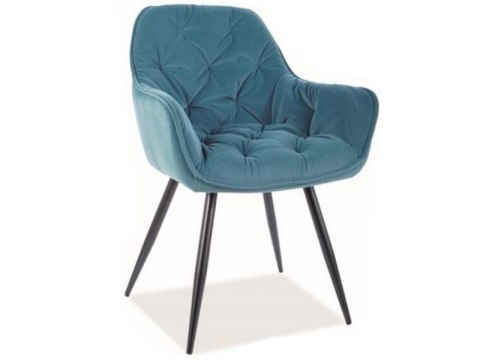 SIGNAL KRZESŁO CHERRY MATT VELVET 75 CZARNY STELAŻ / ZIELONY SIGNAL KRZESŁO CHERRY MATT VELVET 75 CZARNY STELAŻ / ZIELONY