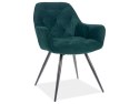 SIGNAL KRZESŁO CHERRY MATT VELVET 75 CZARNY STELAŻ / ZIELONY SIGNAL KRZESŁO CHERRY MATT VELVET 75 CZARNY STELAŻ / ZIELONY