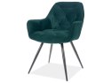 SIGNAL KRZESŁO CHERRY MATT VELVET 75 CZARNY STELAŻ / ZIELONY SIGNAL KRZESŁO CHERRY MATT VELVET 75 CZARNY STELAŻ / ZIELONY