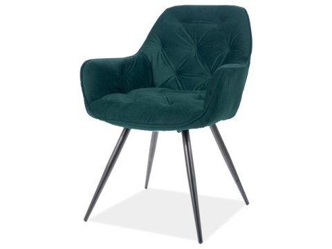 SIGNAL KRZESŁO CHERRY MATT VELVET 75 CZARNY STELAŻ / ZIELONY SIGNAL KRZESŁO CHERRY MATT VELVET 75 CZARNY STELAŻ / ZIELONY