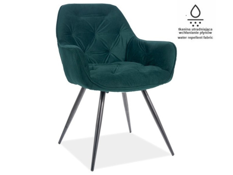 SIGNAL KRZESŁO CHERRY MATT VELVET 75 CZARNY STELAŻ / ZIELONY SIGNAL KRZESŁO CHERRY MATT VELVET 75 CZARNY STELAŻ / ZIELONY