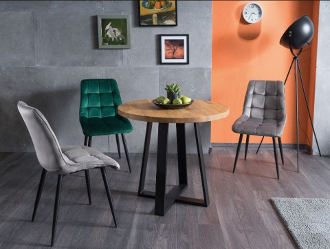SIGNAL KRZESŁO CHIC MATT VELVET 85 CZARNY STELAŻ / SZARY SIGNAL KRZESŁO CHIC MATT VELVET 85 CZARNY STELAŻ / SZARY
