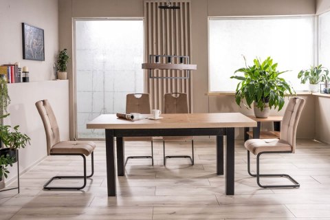 STÓŁ PRESTO ROZKŁADANY SIGNAL DĄB ARTISAN / CZARNY 140(218)X80 PROSTOKĄTNY PŁYTA LAMINOWANA BLAT I WKŁADKI POGRUBIANE PO BRZEGU STÓŁ PRESTO ROZKŁADANY SIGNAL DĄB ARTISAN / CZARNY 140(218)X80 PROSTOKĄTNY PŁYTA LAMINOWANA BLAT I WKŁADKI POGRUBIANE PO BRZEGU