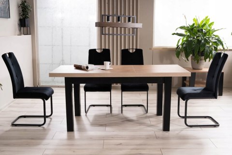 STÓŁ PRESTO ROZKŁADANY SIGNAL DĄB ARTISAN / CZARNY 140(218)X80 PROSTOKĄTNY PŁYTA LAMINOWANA BLAT I WKŁADKI POGRUBIANE PO BRZEGU STÓŁ PRESTO ROZKŁADANY SIGNAL DĄB ARTISAN / CZARNY 140(218)X80 PROSTOKĄTNY PŁYTA LAMINOWANA BLAT I WKŁADKI POGRUBIANE PO BRZEGU