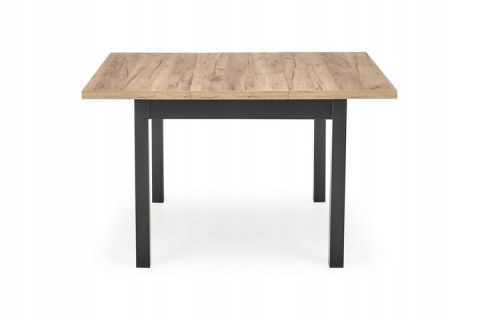 HALMAR stół TIAGO KWADRAT rozkładany 90-125x90 blat: dąb craft nogi: czarny MDF laminowany obrzeża ABS do jadalni kuchni HALMAR stół TIAGO KWADRAT rozkładany 90-125x90 blat: dąb craft nogi: czarny MDF laminowany obrzeża ABS do jadalni kuchni
