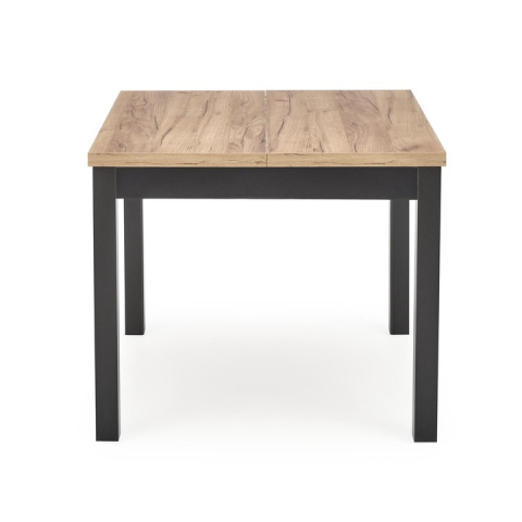 HALMAR stół TIAGO KWADRAT rozkładany 90-125x90 blat: dąb craft nogi: czarny MDF laminowany obrzeża ABS do jadalni kuchni HALMAR stół TIAGO KWADRAT rozkładany 90-125x90 blat: dąb craft nogi: czarny MDF laminowany obrzeża ABS do jadalni kuchni