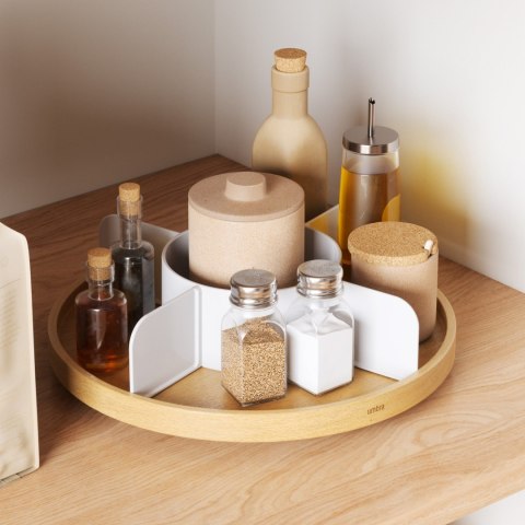 Umbra UMBRA organizer obrotowy 360 BELLWOOD LAZY SUSAN plastik drewno wyjmowane przegródki na kosmetyki lub akcesoria kuchenne Umbra UMBRA organizer obrotowy 360 BELLWOOD LAZY SUSAN plastik drewno wyjmowane przegródki na kosmetyki lub akcesoria kuchenne