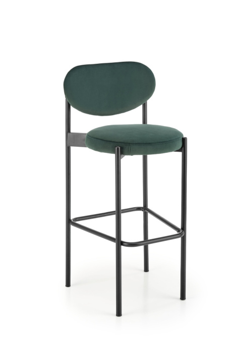 HOKER KRZESŁO BAROWE H108 tapicerka CIEMNY ZIELONY VELVET HALMAR STELAŻ STAL malowana proszkowo CZARNY do kuchni do lokalu HOKER KRZESŁO BAROWE H108 tapicerka CIEMNY ZIELONY VELVET HALMAR STELAŻ STAL malowana proszkowo CZARNY do kuchni do lokalu