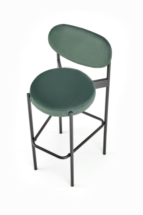 HOKER KRZESŁO BAROWE H108 tapicerka CIEMNY ZIELONY VELVET HALMAR STELAŻ STAL malowana proszkowo CZARNY do kuchni do lokalu HOKER KRZESŁO BAROWE H108 tapicerka CIEMNY ZIELONY VELVET HALMAR STELAŻ STAL malowana proszkowo CZARNY do kuchni do lokalu