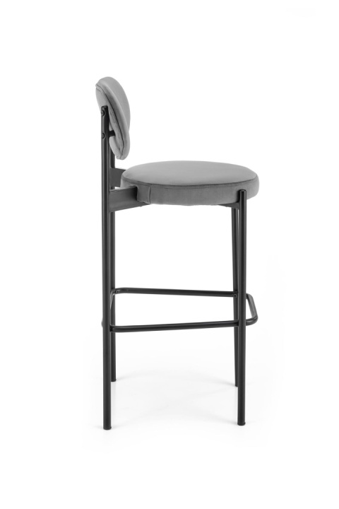 HOKER H108 KRZESŁO barowe TAPICEROWANY tkanina VELVET POPIELATY stelaż stal malowana proszkowo CZARNY HALMAR do pubu do kuchni HOKER H108 KRZESŁO barowe TAPICEROWANY tkanina VELVET POPIELATY stelaż stal malowana proszkowo CZARNY HALMAR do pubu do kuchni