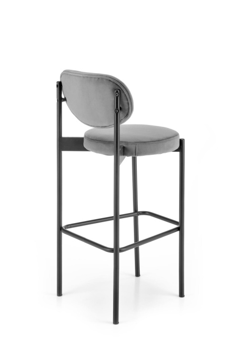 HOKER H108 KRZESŁO barowe TAPICEROWANY tkanina VELVET POPIELATY stelaż stal malowana proszkowo CZARNY HALMAR do pubu do kuchni HOKER H108 KRZESŁO barowe TAPICEROWANY tkanina VELVET POPIELATY stelaż stal malowana proszkowo CZARNY HALMAR do pubu do kuchni