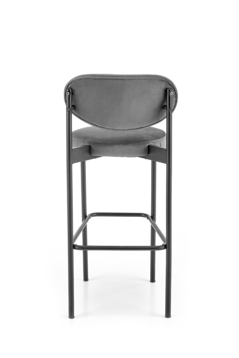HOKER H108 KRZESŁO barowe TAPICEROWANY tkanina VELVET POPIELATY stelaż stal malowana proszkowo CZARNY HALMAR do pubu do kuchni HOKER H108 KRZESŁO barowe TAPICEROWANY tkanina VELVET POPIELATY stelaż stal malowana proszkowo CZARNY HALMAR do pubu do kuchni