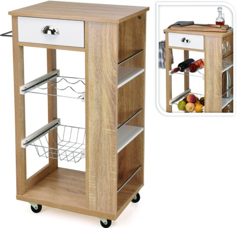 Intesi Wózek kuchenny/ barowy Peper naturalny Intesi Wózek kuchenny/ barowy Peper naturalny