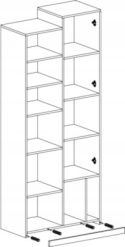 Meblar Regał TABLO System TA4 meble młodzieżowe - Grafit / Bialy Lux / Atlantic płyta meblowa laminowana Meblar Regał TABLO System TA4 meble młodzieżowe - Grafit / Bialy Lux / Atlantic płyta meblowa laminowana
