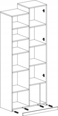 Meblar Regał TABLO System TA4 meble młodzieżowe - Grafit / Bialy Lux / Atlantic płyta meblowa laminowana Meblar Regał TABLO System TA4 meble młodzieżowe - Grafit / Bialy Lux / Atlantic płyta meblowa laminowana