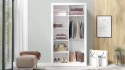 SZAFA DWUDRZWIOWA Z LUSTREM MEBLAR BIAŁY LUX / MARMUR BIANCO IN BOX INBX120 SZAFA DWUDRZWIOWA Z LUSTREM MEBLAR BIAŁY LUX / MARMUR BIANCO IN BOX INBX120