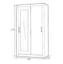 SZAFA DWUDRZWIOWA Z LUSTREM MEBLAR BIAŁY LUX / MARMUR BIANCO IN BOX INBX120 SZAFA DWUDRZWIOWA Z LUSTREM MEBLAR BIAŁY LUX / MARMUR BIANCO IN BOX INBX120