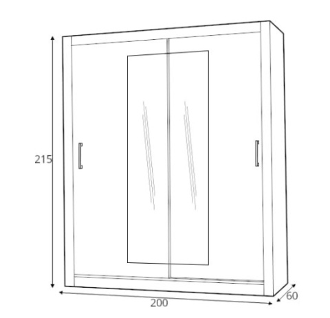 SZAFA Z LUSTRAMI DWUDRZWIOWA IN BOX INB200 Meblar BIAŁA / MARMUR BIANCO NA UBRANIA SZAFA Z LUSTRAMI DWUDRZWIOWA IN BOX INB200 Meblar BIAŁA / MARMUR BIANCO NA UBRANIA