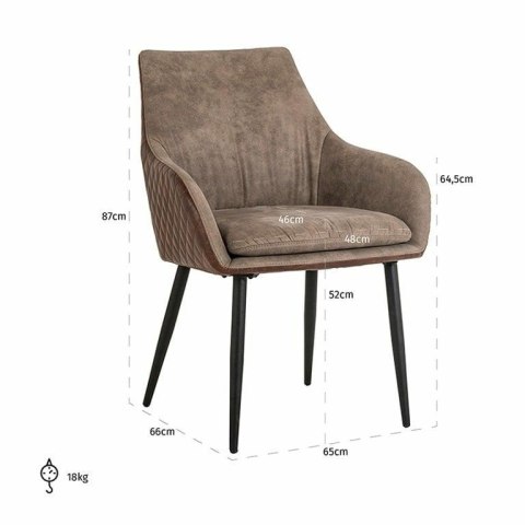 Richmond Interiors RICHMOND krzesło CHRISSY brązowe Richmond Interiors RICHMOND krzesło CHRISSY brązowe