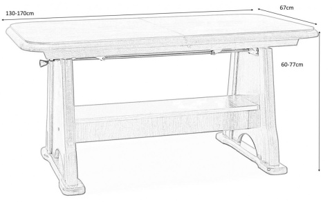ŁAWOSTÓŁ ROZKŁADANY BEATA SIGNAL KOLOR WENGE 130(170)x67x60(77) Z PÓŁKĄ LAMINAT PODSTAWA DREWNO PŁYNNA REGULACJA WYSOKOŚCI ŁAWOSTÓŁ ROZKŁADANY BEATA SIGNAL KOLOR WENGE 130(170)x67x60(77) Z PÓŁKĄ LAMINAT PODSTAWA DREWNO PŁYNNA REGULACJA WYSOKOŚCI