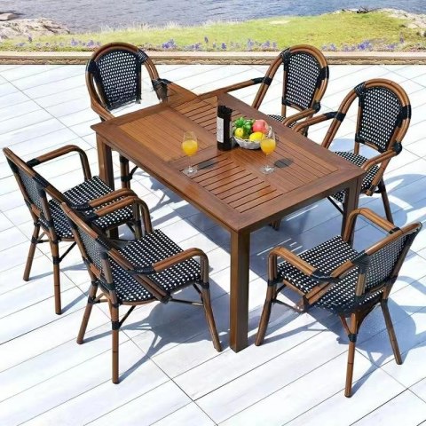 KRZESŁO Z PODŁOKIETNIKAMI CAFE PARIS King Home brązowe rattan WIKLINA SYNTETYCZNA ALUMINIUM DO WNĘTRZ I NA ZEWNĄTRZ KRZESŁO Z PODŁOKIETNIKAMI CAFE PARIS King Home brązowe rattan WIKLINA SYNTETYCZNA ALUMINIUM DO WNĘTRZ I NA ZEWNĄTRZ